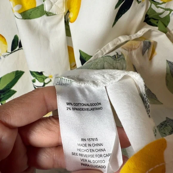Cynthia Rowley Lemon Print Button-Up Dress.
Size XS - Picture 8 of 9